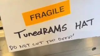 TunedRAMS hat carefully unboxing