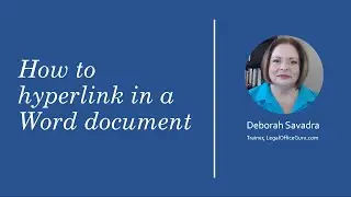 How to create hyperlinks in your Microsoft Word document
