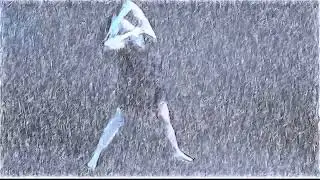 woman dance in the dark - sketch style - MagicVideoArt