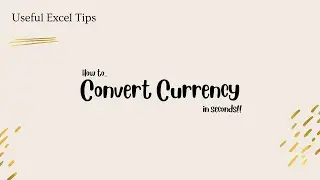 How to convert currency using Google sheets in seconds! 