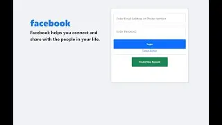 Facebook Login Page Design with Bootstrap Step by Step Guide Urdu | Hindi