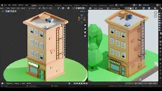 Low Poly Building - Beginner Level | Blender 4 0