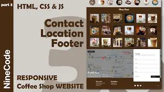 Create a RESPONSIVE Coffee Shop WEBSITE with HTML, CSS & JS | Part 3 | NineCode
