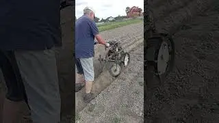 Підгортання картоплі мотоблоком