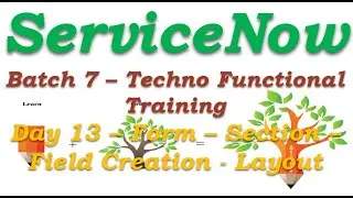 Batch 7 || Day 13|| Form -Section -Field Creation ||Techno Functional Training || English