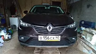 Рено Аркана: установка птф и сетки в бампер