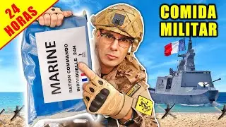 Probando COMIDA MILITAR de MARINES de FRANCIA | MRE 24 Horas