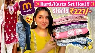 Meesho Daily Wear Kurti/ kurta Set Haul ₹227🤯 | Meesho Kurti Set | Latest Meesho Haul #meesho