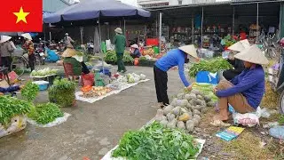 Vietnam Traditional Market in 4K | A Local Morning at Kép Market