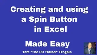 Excel Spin Button - How to create a spin button control in Excel 2016 2013 2010 tutorial