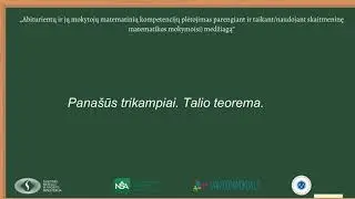Trikampių panašumas. Talio teorema