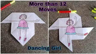 Dancing girl / Make your own Ballerina  DIY Origami moving dancer tutorial /Dancing girl Paper Craft