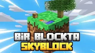 Minecraft AMA Tek Blokta Skyblok!