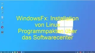 Windwos FX Installation von Linux Software über den Software Installer
