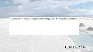 9B 9.7 Listening: What do they buy?