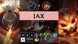 Jax Top vs Gnar: Triple Kill, Legendary - KR Challenger Patch 14.15