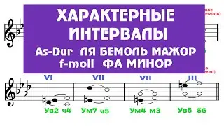 Характерные интервалы - As-Dur - f-moll - Ля бемоль мажор - фа минор
