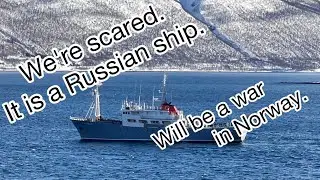 We’re scared. It is a Russianship.#norway#nature#mountain#snow#snow#ocean#wintertime#tamil#google