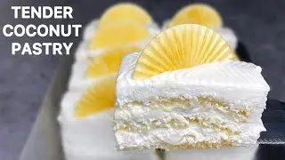 Tender Coconut Pastry Cake Recipe Without Oven | Tender Coconut Cake Recipe