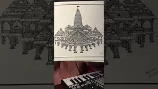 Singing Ram bhajan with a beautiful picture of Ram Mandir
