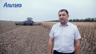 Каток-измельчитель MAXICUT работает после уборки подсолнечника