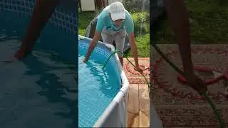 Как быстро почистить бассейн Лайфхак чистка бассейна шлангом, пылесос для бассейна своими руками