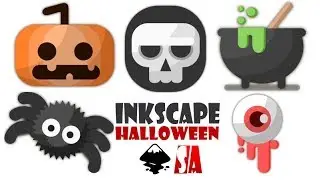 All It Took Is 20 Minutes to Make Last Minute Halloween Flat Vector Stickers | Inkscape