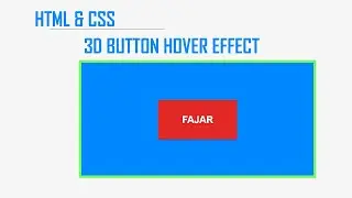 HTML & CSS | 3D Button Hover Effect CSS