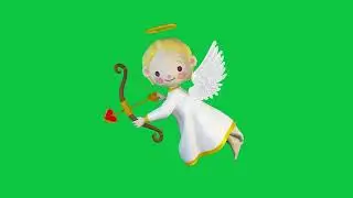 Angel cute 3D dancing collection chroma key green screen 