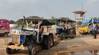 New Swaraj 744 fe tractor pulling  Swaraj tractor power - CFV