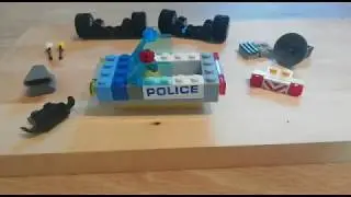 LEGO Upgrade police car to the war with zombies. Улучшение полицейской машины лего против зомби
