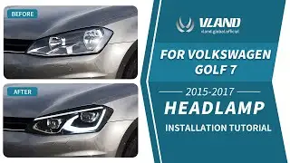 INSTALLATION TUTORIAL For Volkswagen VW Golf 7 / MK7 2014-2017 Turn Signal head light -Vland