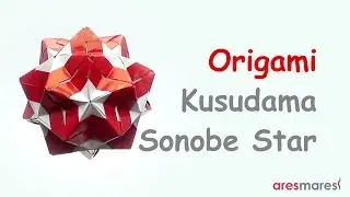 Origami Kusudama Star Sonobe Variation (intermediate - modular)