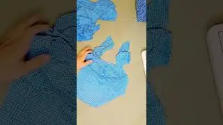 DIY 54. Recycle the ugly dress into a beautiful crop top with skirt for kids #youtubeshort
