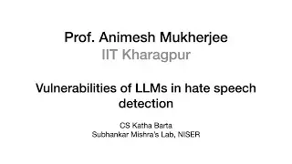 CS Katha Barta | Prof. Animesh Mukherjee, IIT Kharagpur