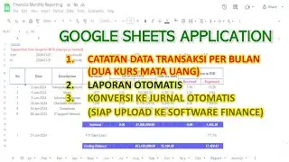 Laporan Data Transaksi & Auto Jurnal  -  Aplikasi Google Sheets