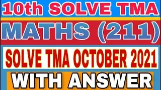 NIOS Class 10 Mathematics (211) TMA Solution 2020-21 | NIOS Class 10 TMA October 2021