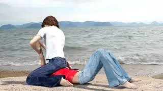 Beautiful schoolboy pinning scene