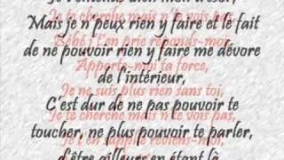 trop belle chanson d'amour  triste plus rien sans toi avec paroles