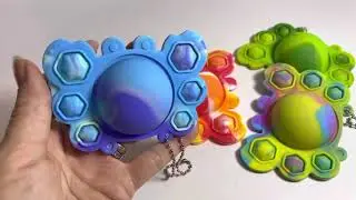 Reversible crab bubble pop fidget