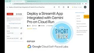 Deploy a Streamlit App Integrated with Gemini Pro on Cloud Run || 