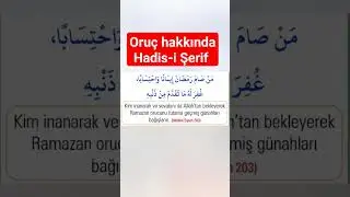 Bir Hadis-i Şerif 