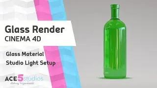 [C4D] Realistic Glass material render in Cinema 4D ( And lighting setup )