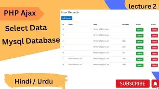 PHP AJAX CRUD - 2 | How to Fetch data from database using jquery ajax in php HINDI | Apna feature