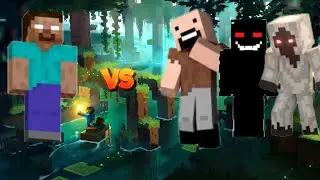 Herobrine vs all entity vs notch epic battle 