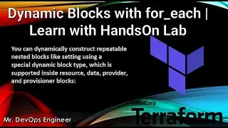 Terraform dynamic block & for_each & map of object  in 10 minutes | HandsOn Lab - 11 |