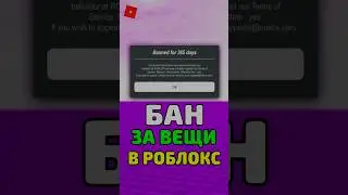 ☠ БАН ЗА ВЕЩИ В РОБЛОКС ! 