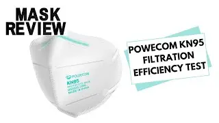 Powecom KN95 Mask Review - Filtration Efficiency Test with TSI 8130A - GB2626-2019 Standard