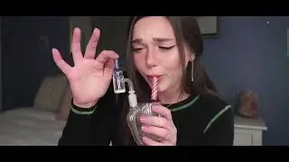 cute girl coughing