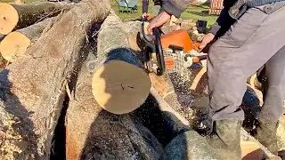 Stihl MS 230 Old Chainsaw Working Hard